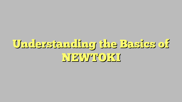 Understanding the Basics of NEWTOKI