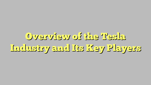 Overview of the Tesla Industry and Its Key Players